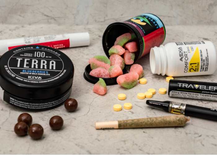 marijuana products, including edibles, pills, vape pen