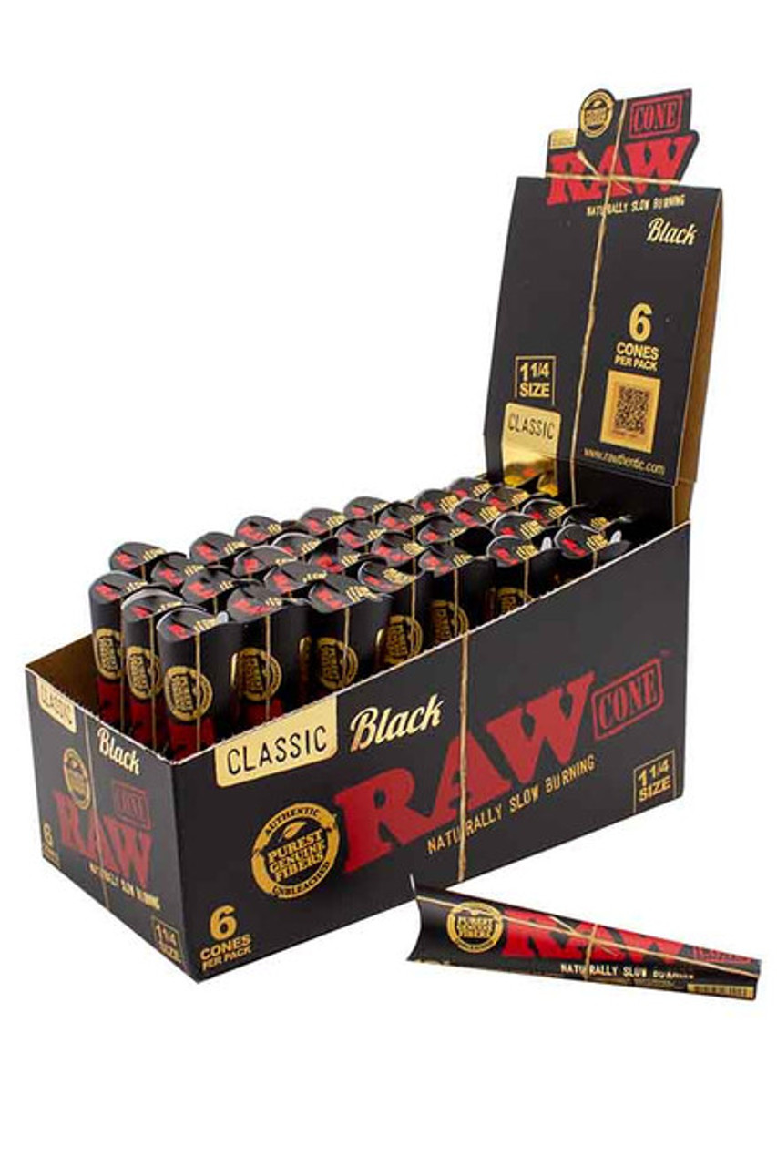 thumbnail image 2 of RAW Black Double Pressed Classic 1 1/4 Rolling Papers - Full Box (24 Packs) 2 of 5