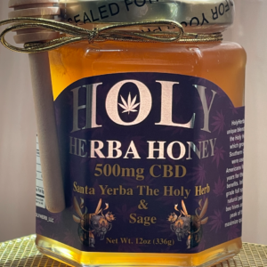 Holy Herba Honey with 500mg CBD, Santa Yerba The Holy Herb & Sage, 12oz (336g)