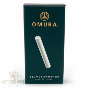 Box of Omura brand 12 empty flowersticks designed for heat-not-burn use.