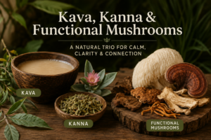 kava, kana, and functional mushrooms